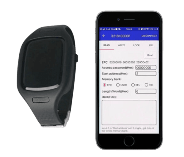 UHF wearable watch RFID reader