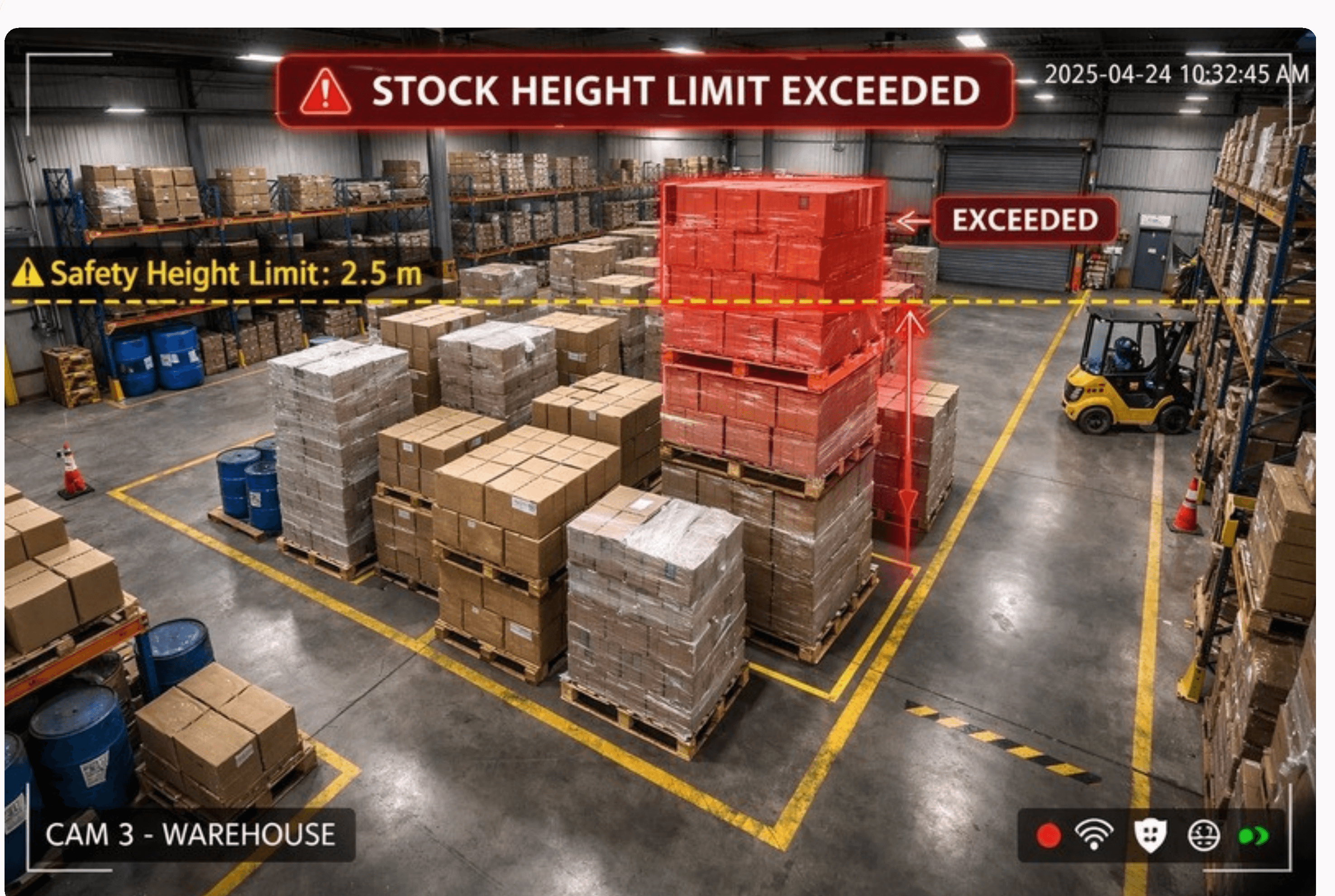 Inventory Stack Height Monitoring