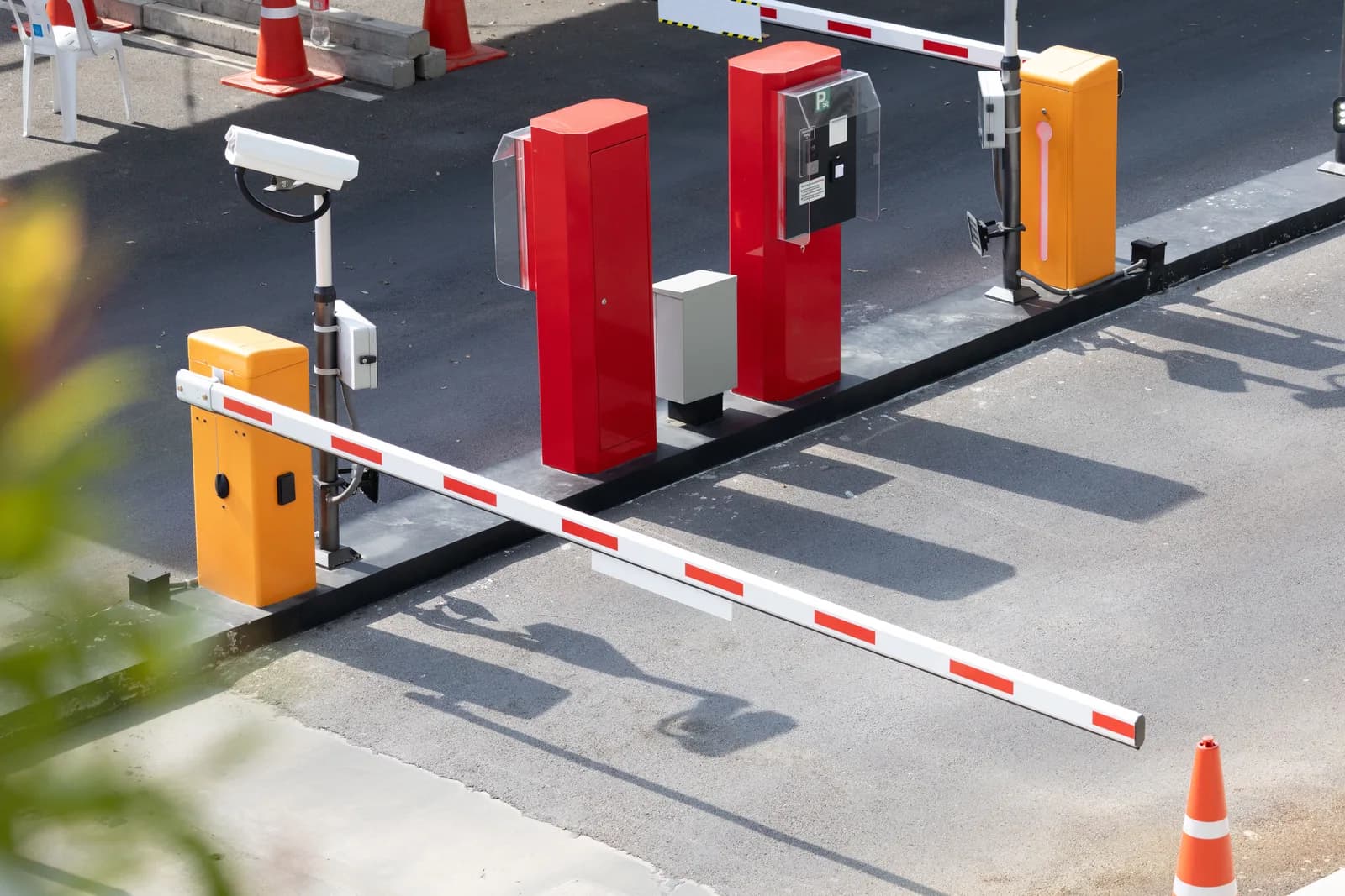 Toll boom barrier gate installation