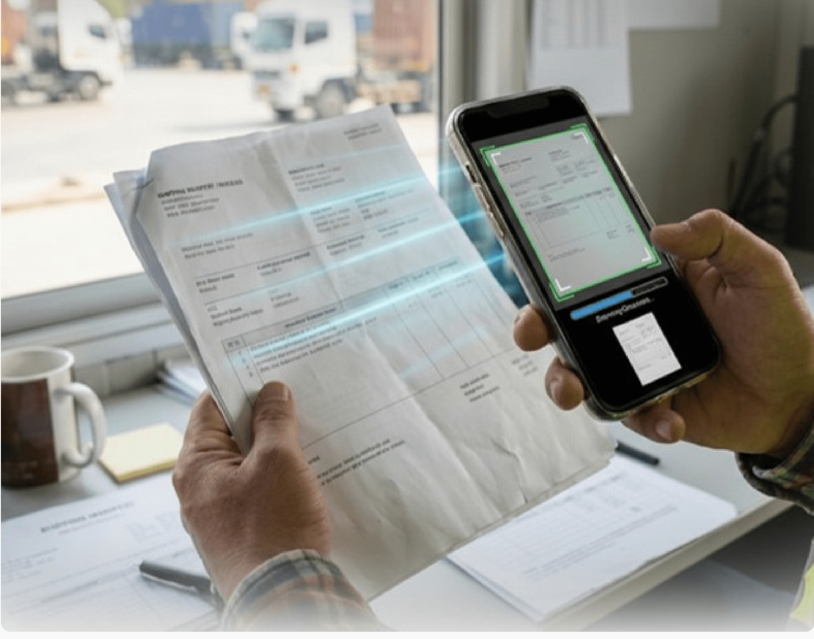 Scanning a booking document with a phone for automatic data extraction